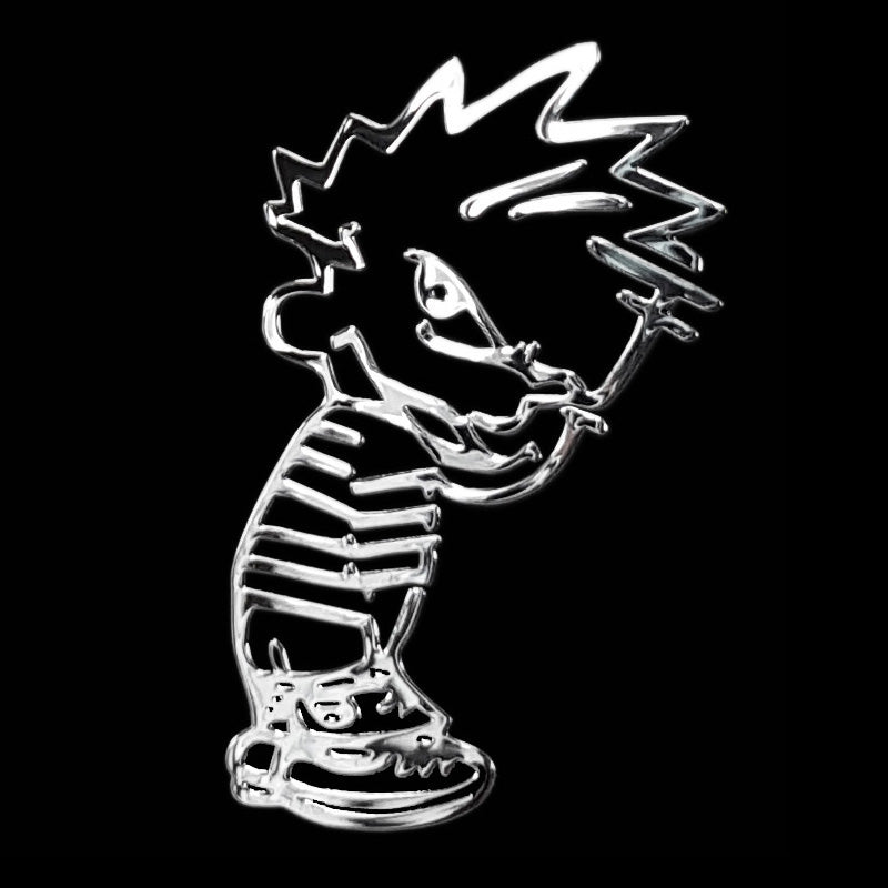 Avisa, Nickel Klistermærke 'Naughty' - 3D Effekter - 35x55mm