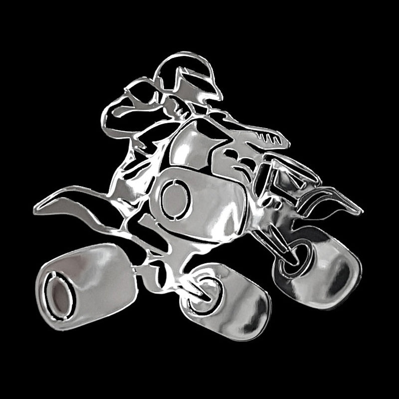 Avisa, Nickel Sticker Quad - 3D-effekt - 70x60mm