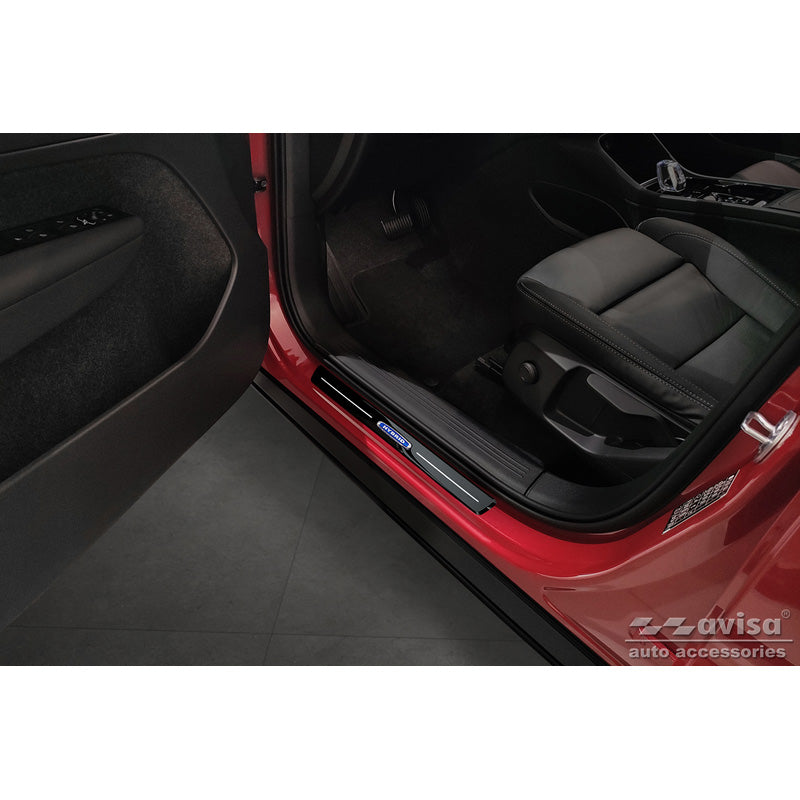 Avisa, Bakre stötfångarskydd, Gloss Black, Rostfritt stål, passar Volvo XC40 2018- 'Hybrid' - 4 delar