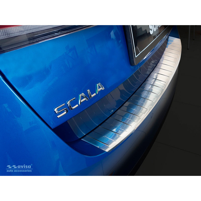 Avisa, Bakre stötfångarskydd, Rostfritt stål, passar Skoda Scala 2019-2024 & Facelift 2024- 'Revben'