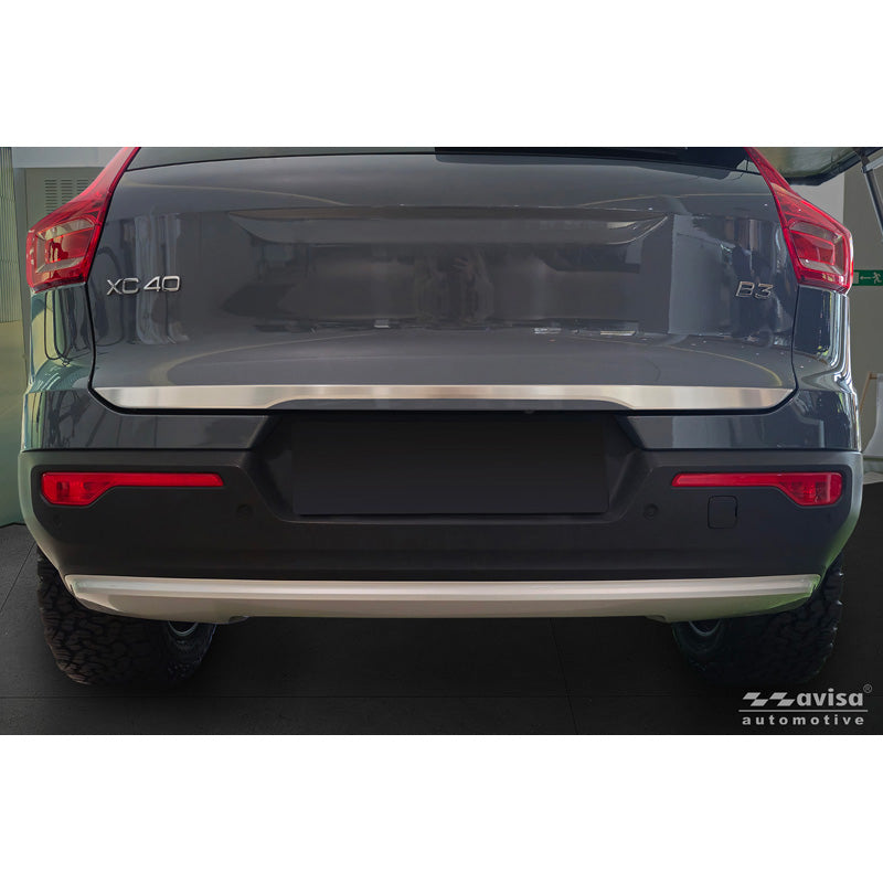 Avisa Brushed Stainless Steel Trunk Tailgate Trim Cover suitable for Volvo XC40 (536) 2017-