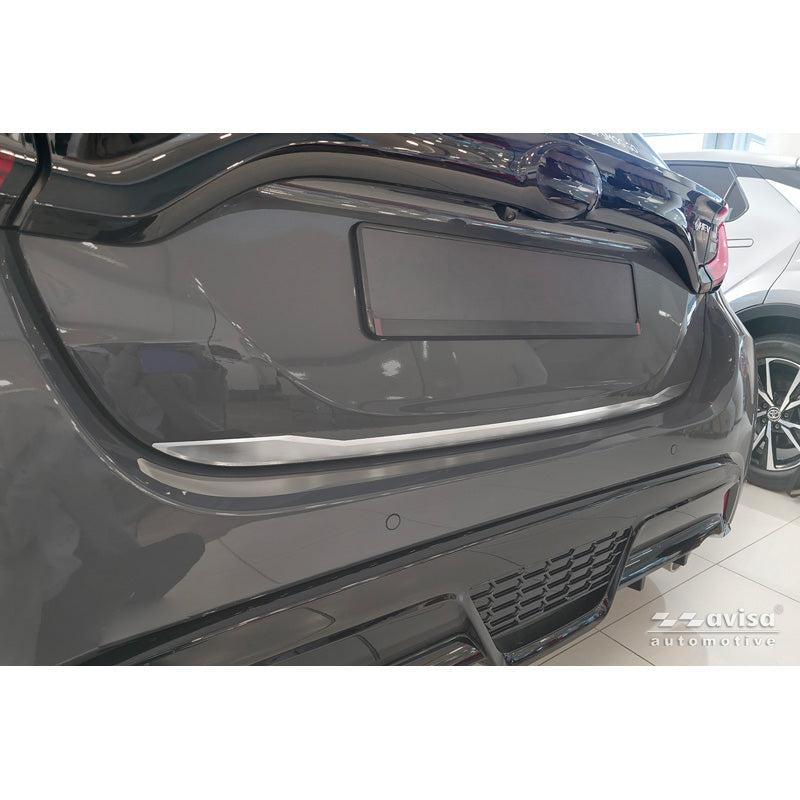 Avisa Brushed Stainless Steel Trunk Tailgate Trim Cover suitable for Toyota Yaris (P21) 2020-2024 & Facelift 2024-