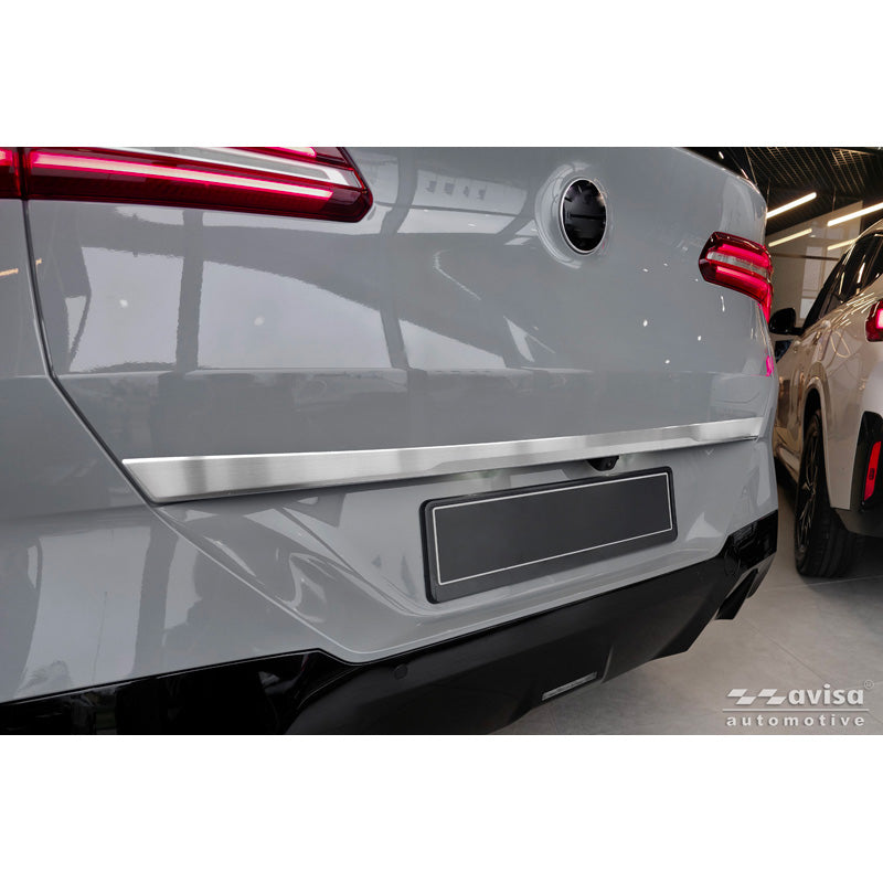 Avisa Brushed Stainless Steel Trunk Tailgate Trim Cover suitable for BMW X3 (G45) 2024- excl. M-Sport