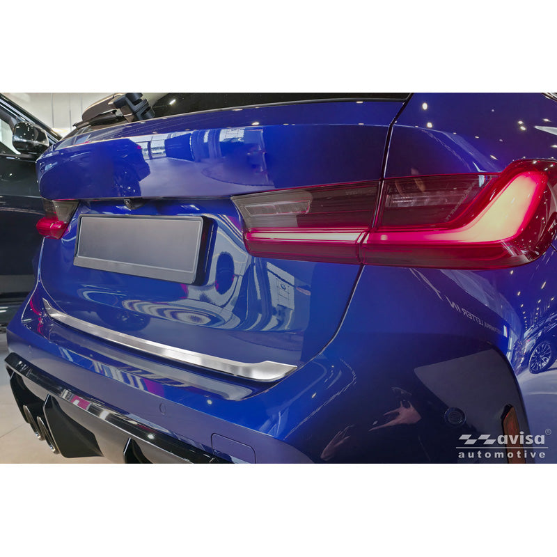 Avisa, Bagklapbeklædning, Børstet rustfrit stål, passer til BMW 3-Serie Touring (G21) M-Sport Facelift (2022-)