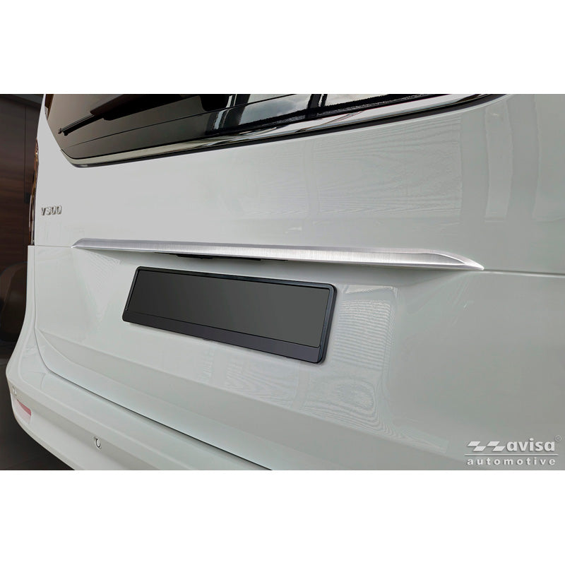 Avisa Brushed Stainless Steel Trunk Tailgate Trim Cover suitable for Mercedes V-Class (W447) 2014-2019, Facelift 2019-2024 & Facelift 2024-