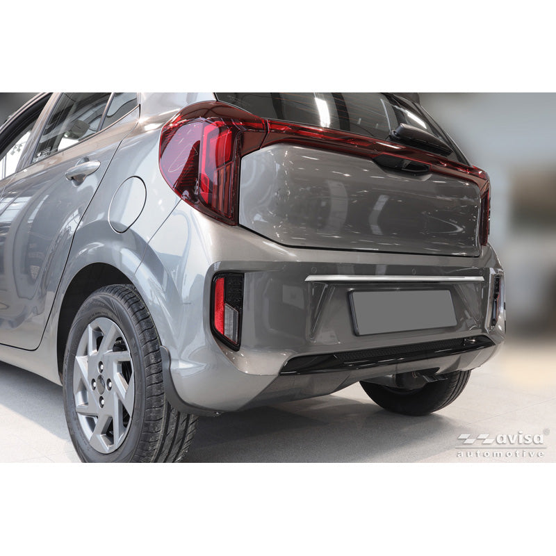 Avisa Brushed Stainless Steel Trunk Tailgate Trim Cover suitable for Kia Picanto III (JA) Facelift 2024-