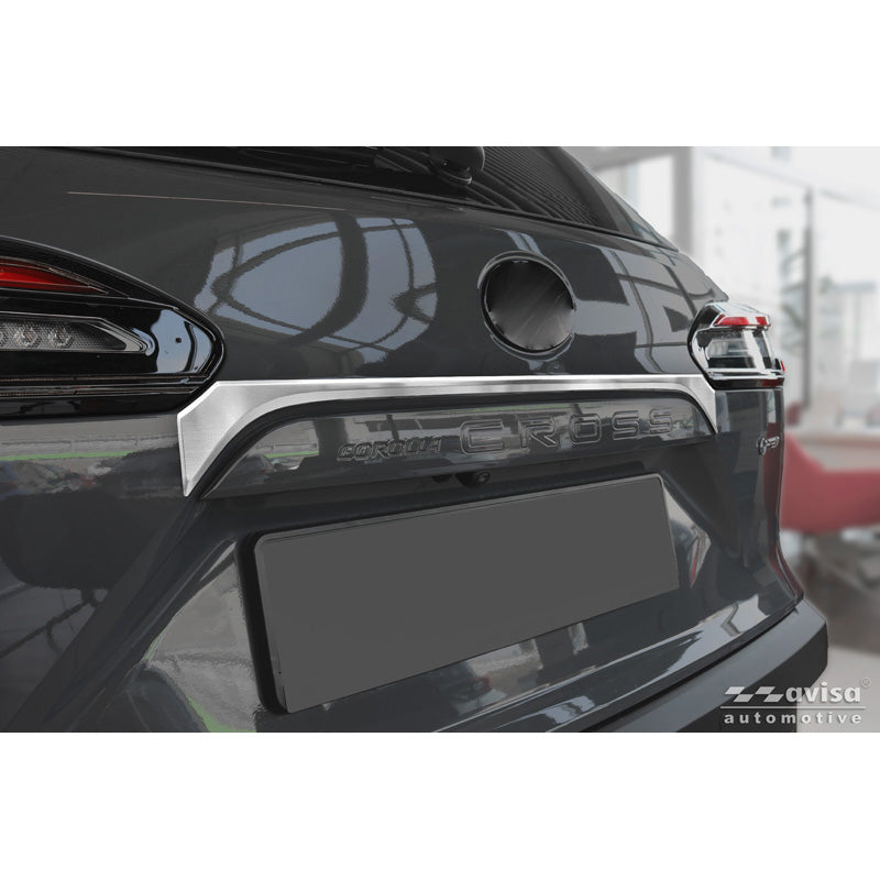 Avisa Brushed Stainless Steel Trunk Tailgate Trim Cover suitable for Toyota Corolla Cross 2020-2025 & Facelift 2025-