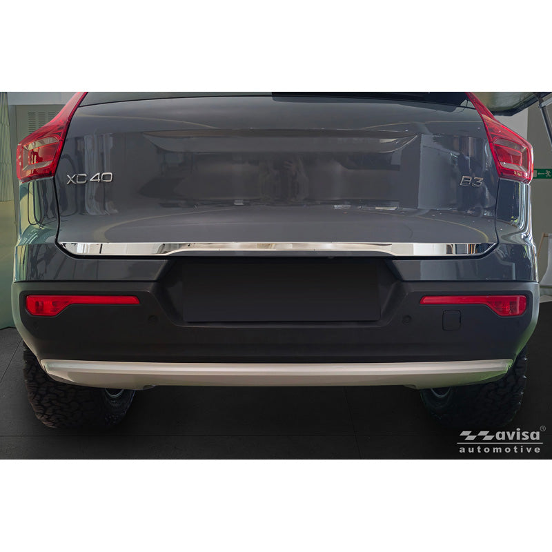Avisa Chrome Stainless Steel Trunk Tailgate Trim Cover suitable for Volvo XC40 (536) 2017-