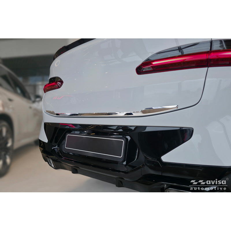 Avisa Chrome Stainless Steel Trunk Tailgate Trim Cover suitable for BMW X4 II (G02) M-Sport Facelift 2021-