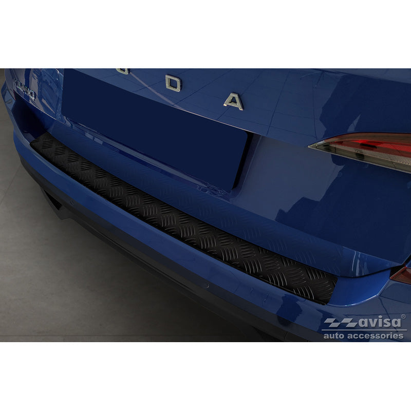Avisa, Bagkofangerbeskytter, matsort, alu, passer til Skoda Kamiq 2019- 'Riffled Plate'