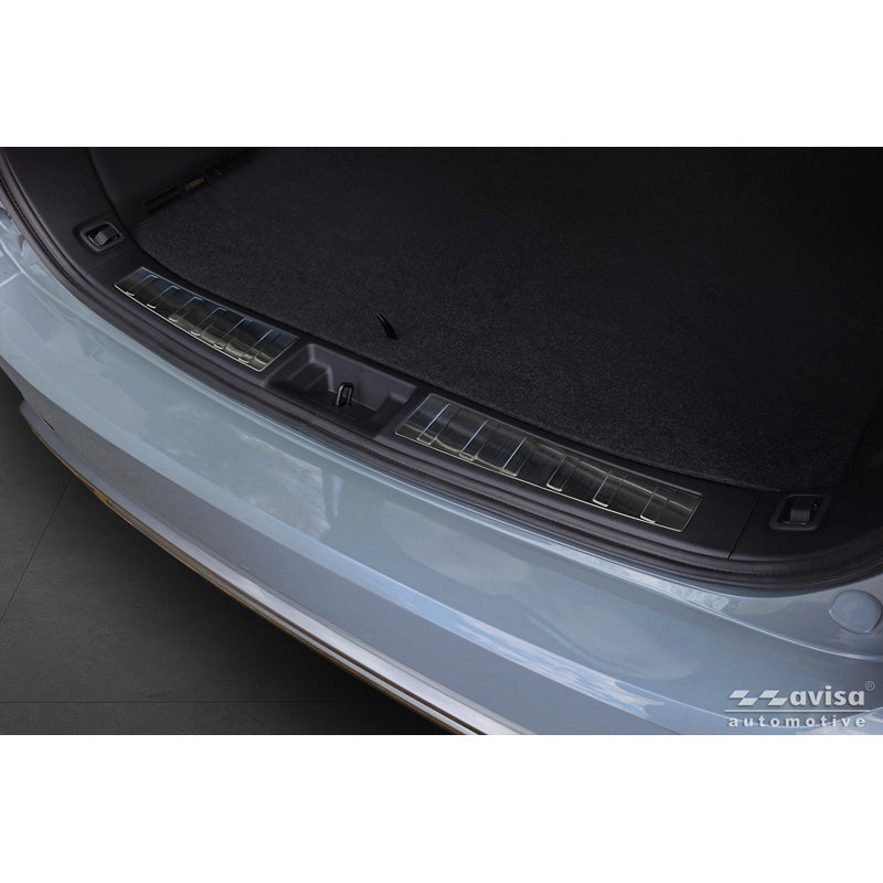 Avisa Black Stainless Steel Inner Rear bumper protector suitable for Mitsubishi Outlander IV Facelift 2025- 'Ribs'
