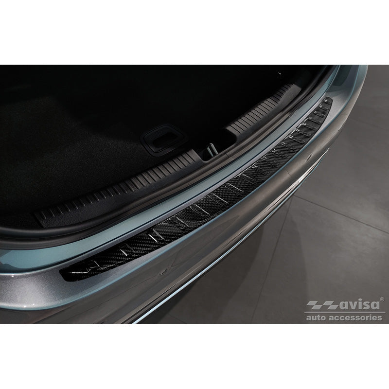 Avisa, Bakre stötfångarskydd, 3D äkta kolfiber, passar Mercedes C-Klass Sedan W206 2021- 'Ribs'