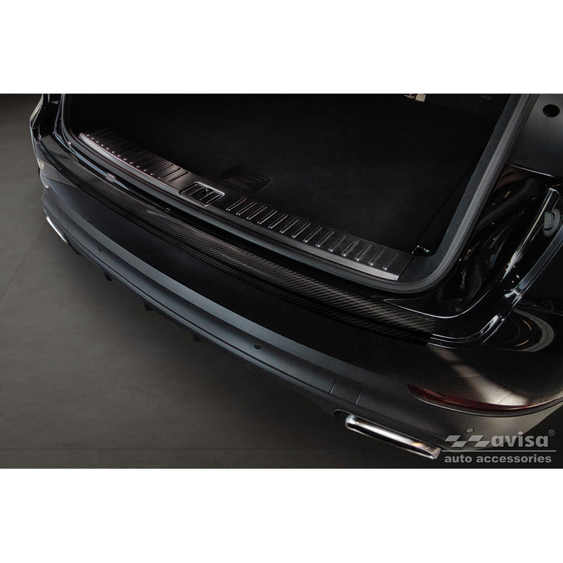 Avisa, Bakre stötfångarskydd, 3D äkta kolfiber, passar Porsche Cayenne III 2017- 'Ribs'