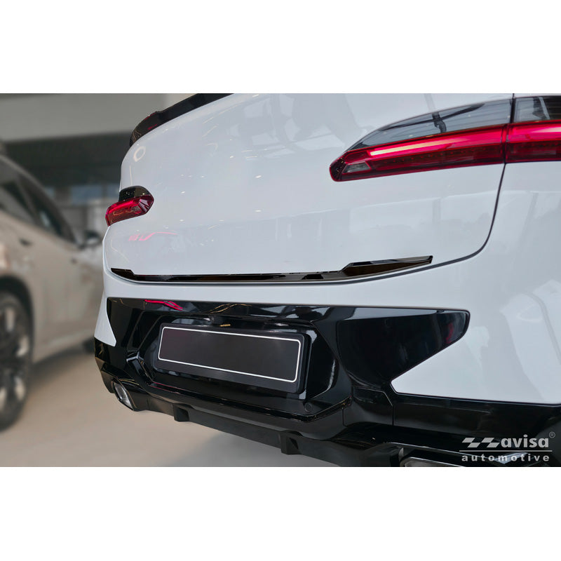 Avisa Black Chrome Stainless Steel Tailgate Trim suitable for BMW X4 II (G02) M-Sport Facelift 2021-