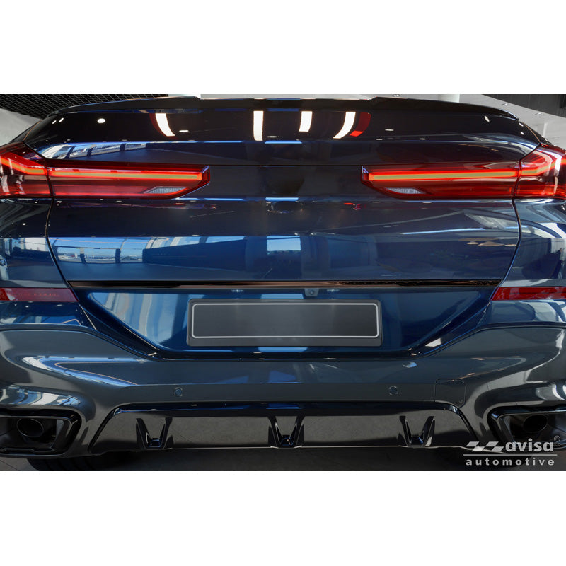 Avisa Black Chrome Stainless Steel Tailgate Trim suitable for BMW X6 (G06) 2023- excl. M-Sport