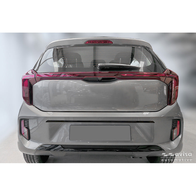 Avisa Black Chrome Stainless Steel Tailgate Trim suitable for Kia Picanto III (JA) Facelift 2024-