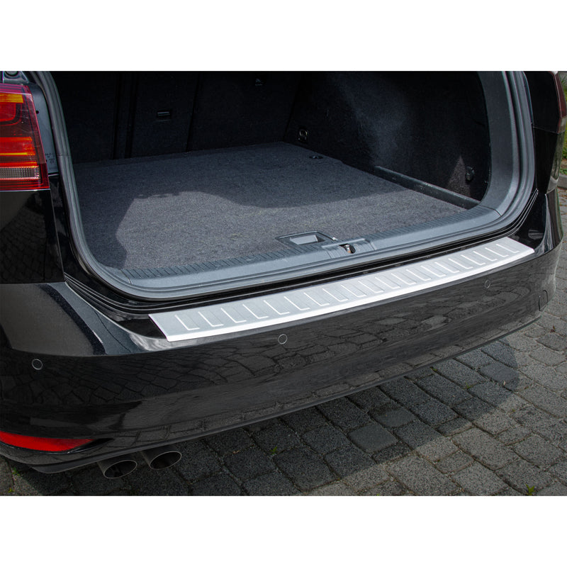 MAX6 Brushed stainless steel rear bumper protector suitable for Volkswagen Golf VII Variant Facelift 2017-2020