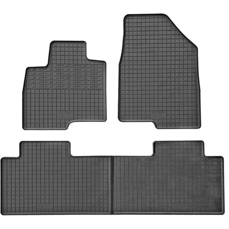 CIKCAR Rubber car mats set suitable for BAIC X55 2023- (3-pieces + fixing system)