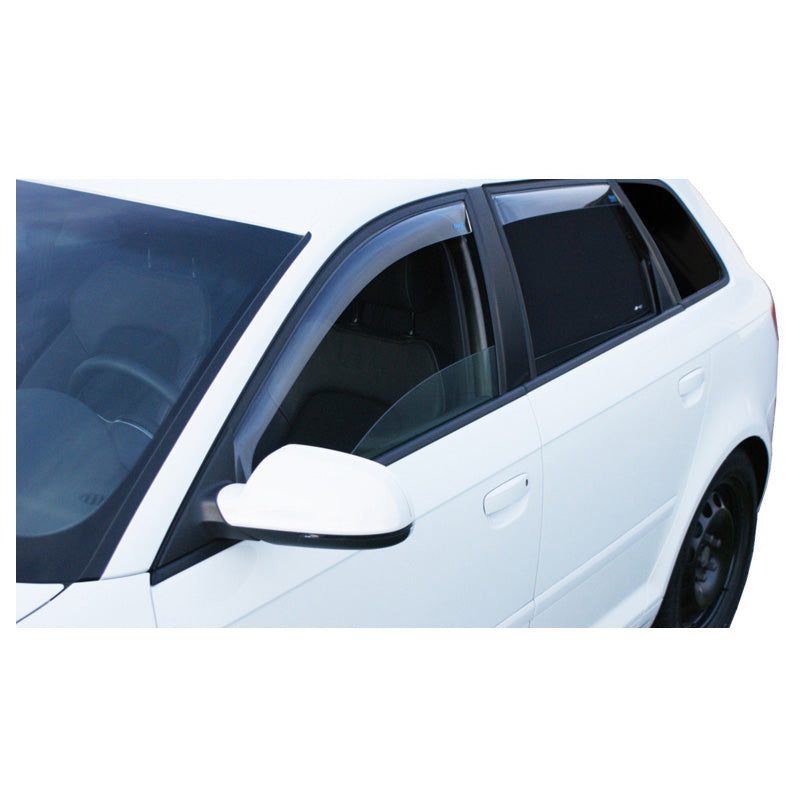 ClimAir, Vindafvisere til fordøre, Klare, passer til Audi A4 sedan/avant 2008-2015 (black window frames)