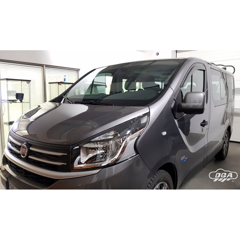 DGA, Vindafvisere, Røgfarvet, 2 stk., passer til Renault Trafic (2014-), Opel Vivaro B (2014-), Nissan NV300 (2016-), Primastar (2022-), Fiat Talento (2016-)