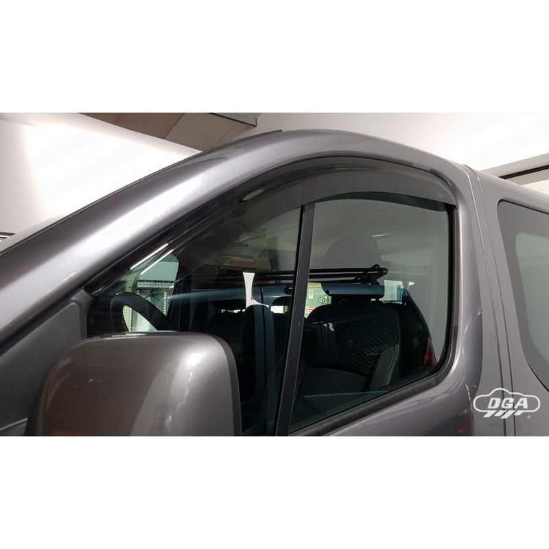 DGA, Vindafvisere, Røgfarvet, 2 stk., passer til Renault Trafic (2014-), Opel Vivaro B (2014-), Nissan NV300 (2016-), Primastar (2022-), Fiat Talento (2016-)