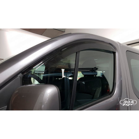 DGA, Vindafvisere, Røgfarvet, 2 stk., passer til Renault Trafic (2014-), Opel Vivaro B (2014-), Nissan NV300 (2016-), Primastar (2022-), Fiat Talento (2016-)