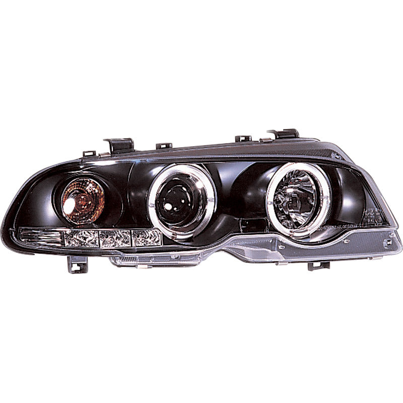 Framlampor, passar BMW 3-serie E46 Coupe/Cabriolet 1999-2002 - svart - inkl. Halos & Leveling Engine