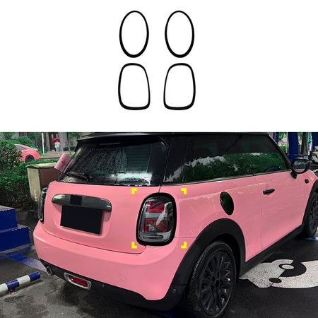 AutoStyle, Forlygte- og Baglygteindramninger, ABS Blank Sort, sæt af 4 stykker, passer til Mini One/Cooper/S/Cabrio F55/F56/F57 (2013-2024)
