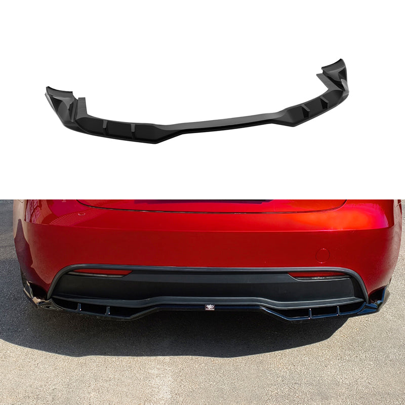 Motordrome Rear bumper skirt (Diffuser) suitable for Tesla Model 3 Highland (Facelift) 2024- (ABS)