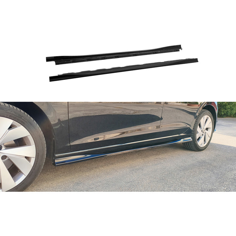 Motordrome Set side skirts suitable for Volkswagen Golf 8 Hatchback 2020- incl. Facelift (ABS Gloss black)