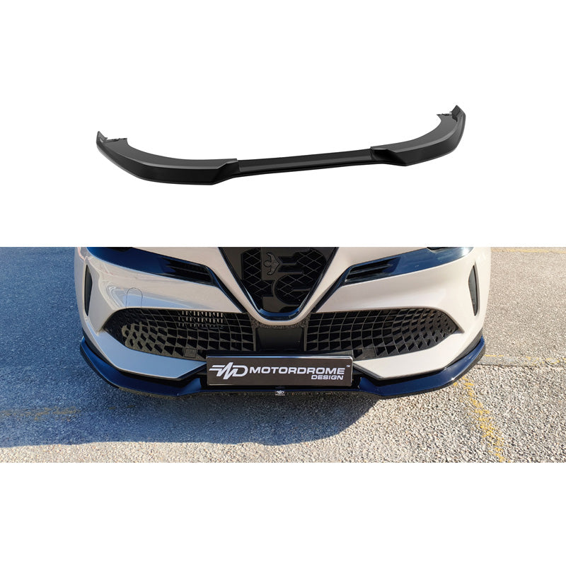 Motordrome Front spoiler suitable for Alfa Romeo Junior 2024- (ABS Glossy black)