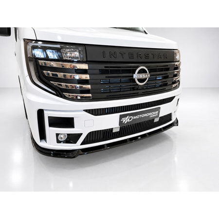 Motordrome, Frontspoiler, Blank Sort, passer til Nissan Interstar & Renault Master IV (2024-)