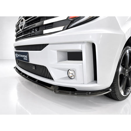Motordrome, Frontspoiler, Blank Sort, passer til Nissan Interstar & Renault Master IV (2024-)