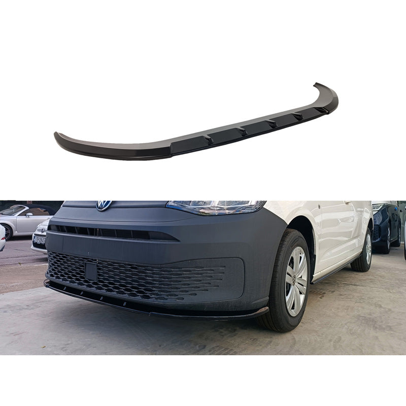 Motordrome, Front spoiler V2, passer til Volkswagen Caddy V Box/MPV 2020- (ABS Gloss Black)