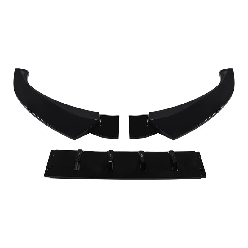 AutoStyle, Frontspoiler, Blank sort ABS, 3-styk, passer til Volkswagen Transporter T5.1 (2010-2015)