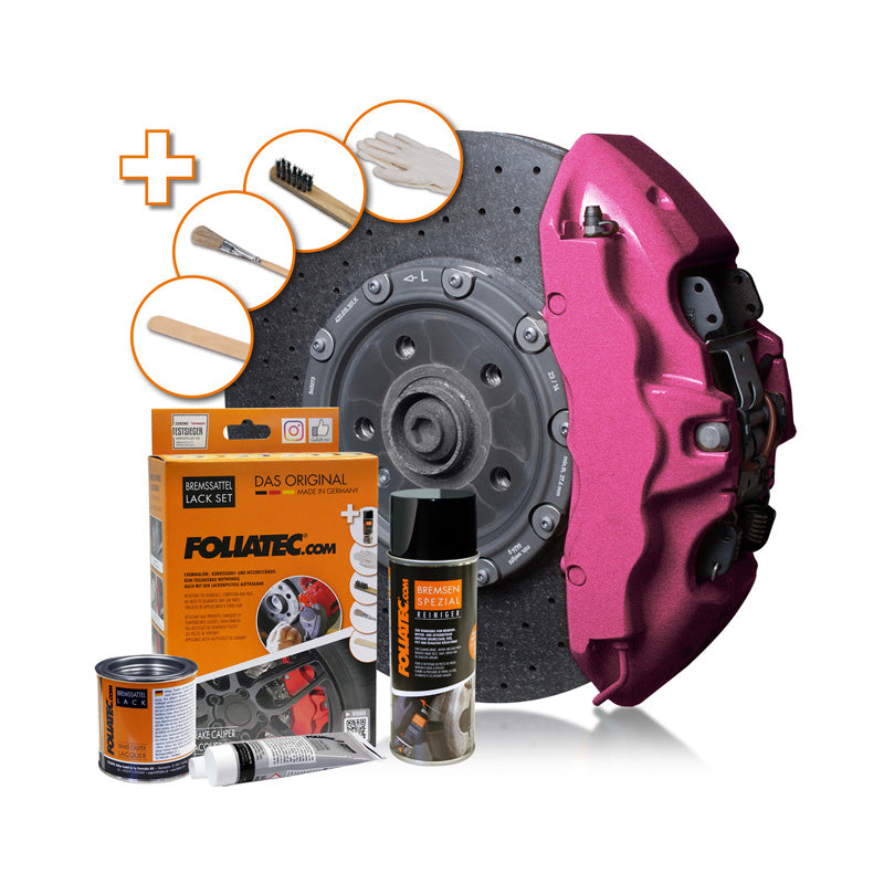 Foliatec Brake Caliper Lacquer Set - hot pink metallic - 3 Components