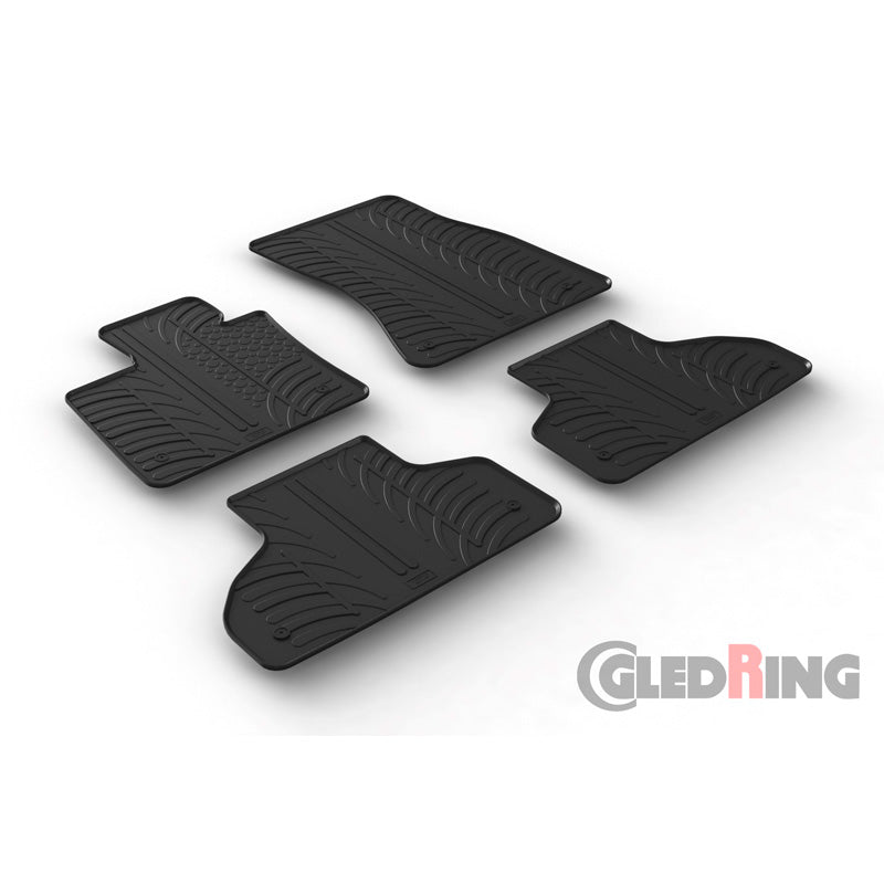 Gledring, Gummimattor, Passar för BMW X5 (F15) 2013-2018 (T-profil 4 delar + clips)
