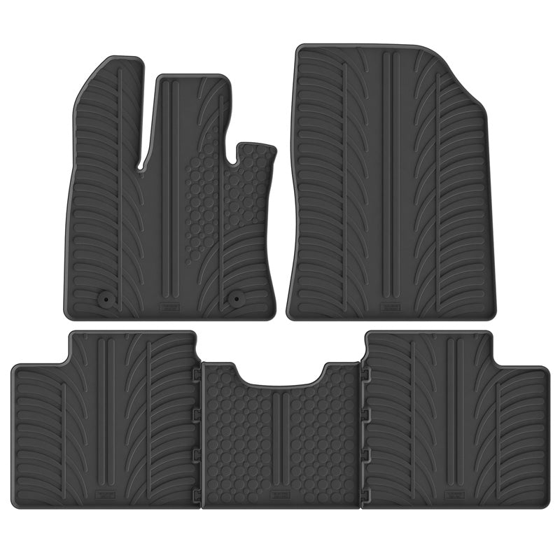 Gledring Rubber car mats set suitable for Geely StarRay EM-I (PHEV) 2024- (T profile 5-pieces + mounting clips)