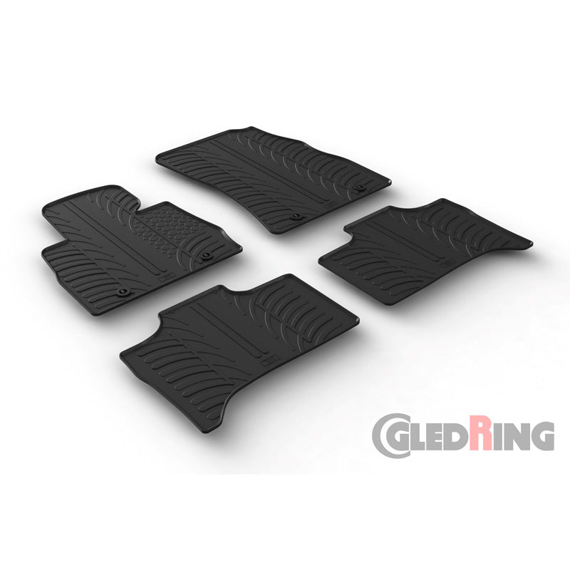 Gledring, Gummimattor, Passar för BMW X5 E53 1999-2006 (T-profil 4 delar + clips)