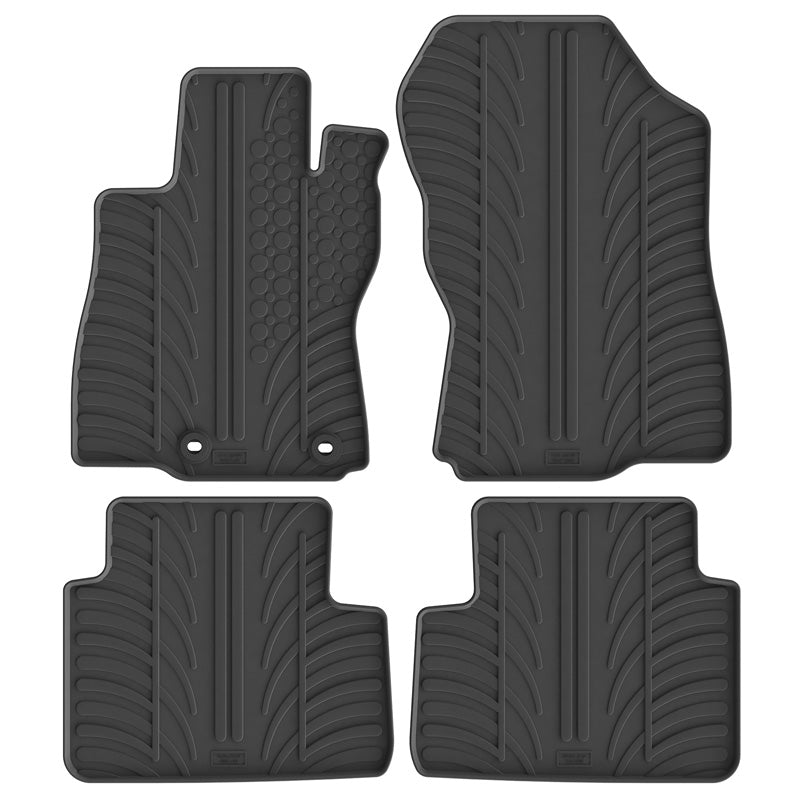 Gledring Rubber car mats set suitable for Subaru Forester (SL) MHEV (e-Boxer) 2025- (T profile 4-pieces + mounting clips)
