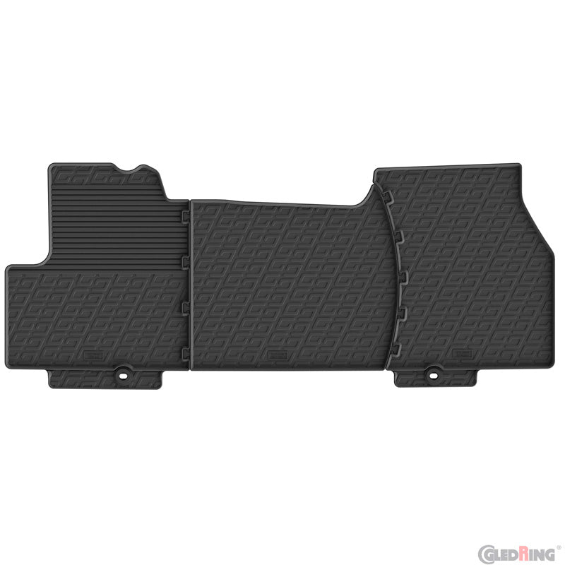 Gledring Rubber car mats set suitable for Citroën Jumper Cargo & Fiat Ducato Cargo & Peugeot Boxer Cargo & Toyota Proace Max Cargo 2022- (G profile 3-pieces + mounting clips)