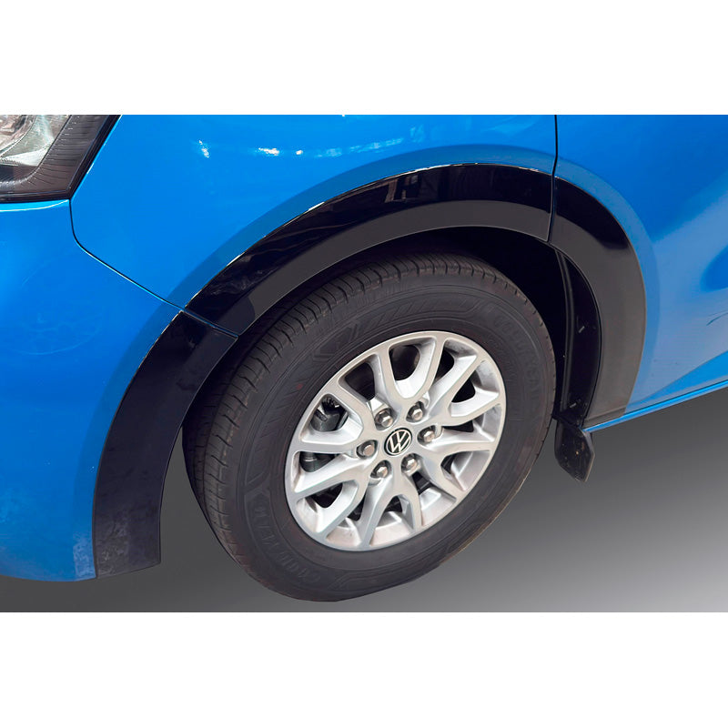 RGM Set Wheel arch extensions suitable for Volkswagen Transporter T7 2024- Long Wheel Base - double sliding doors - Gloss Black