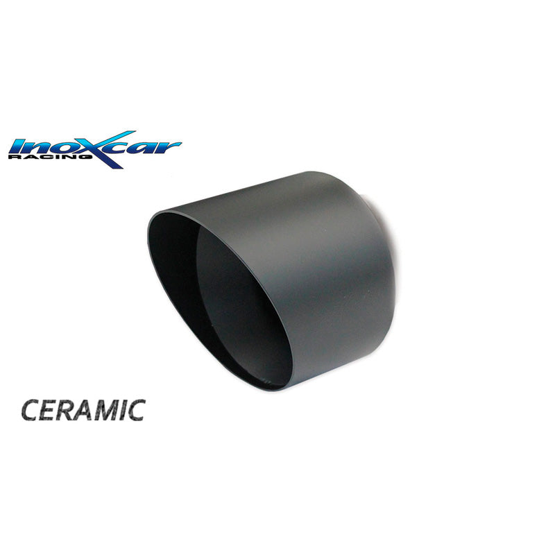 InoXcar, Sportavgassystem, passar Audi A1 (8X) 1.6 TDI 90hk 1x100mm Svart Keramik