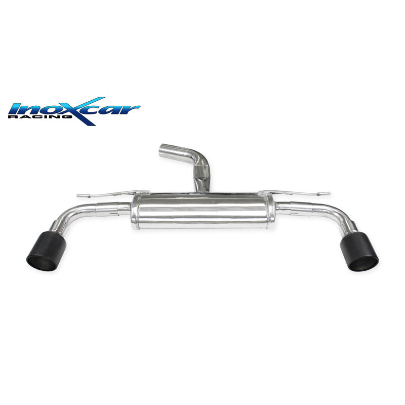 InoXcar, Dobbelt sportsudstødning, passer til Volkswagen Golf VII 2.0 GTI 230hp 2013- 2x100mm X-Race Black Matt