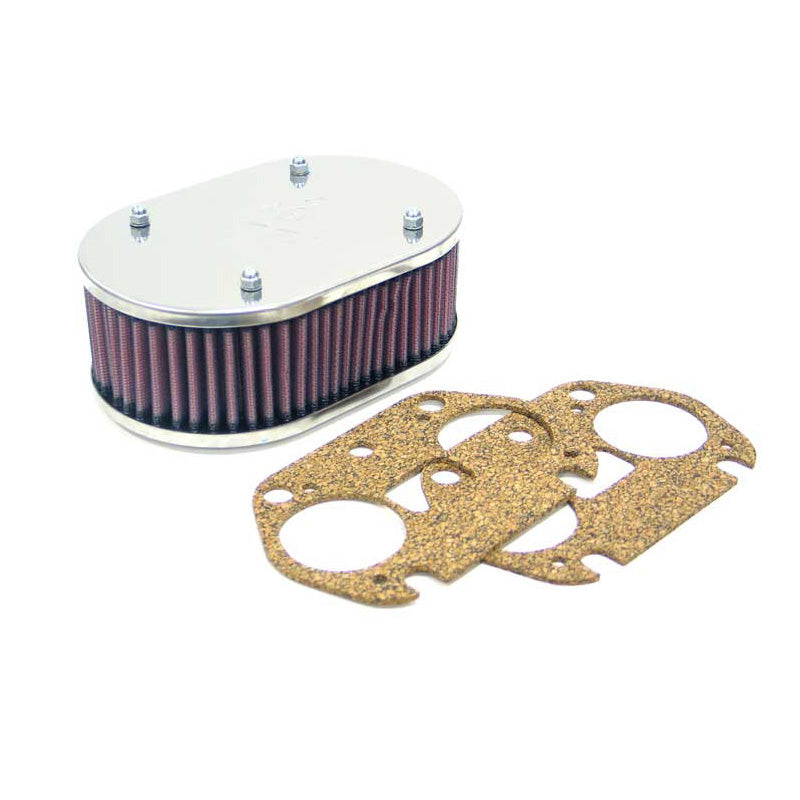 K&N Custom Racing Assembly Small Oval, passar Weber 36/40/44 IDF/IDA, Dellorto 32 FRDC, Monteringshöjd 65 mm (56-9082)