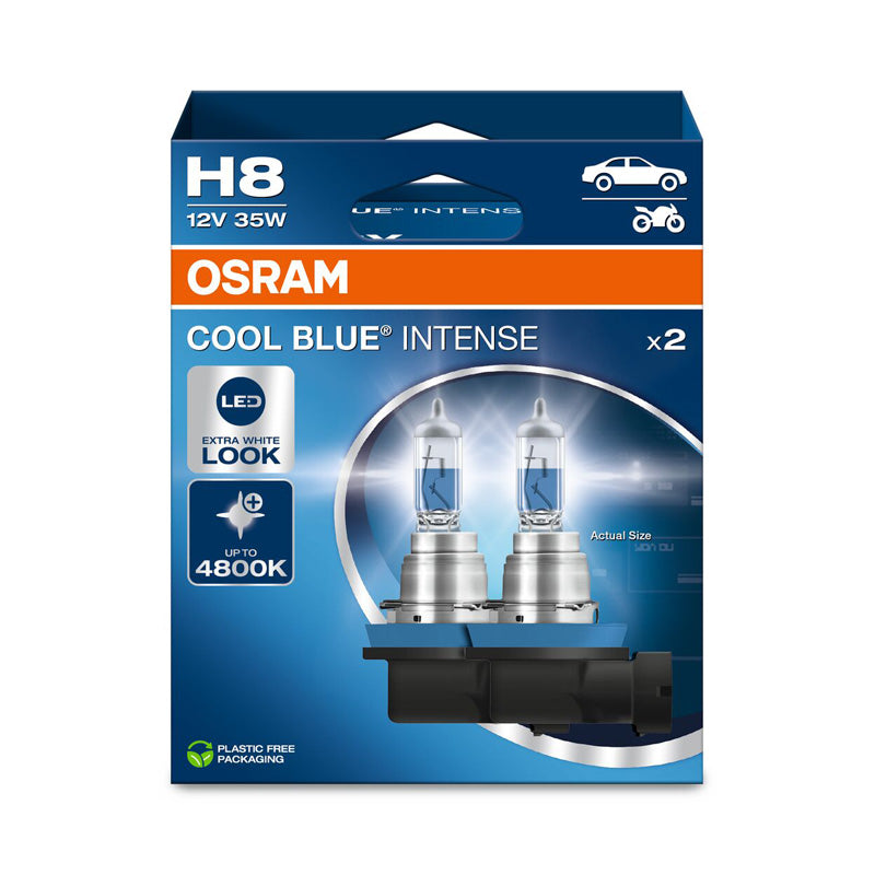 Osram, Cool Blue Intense Halogenpærer - H8 - 12V/55W - Sæt af 2 stk.