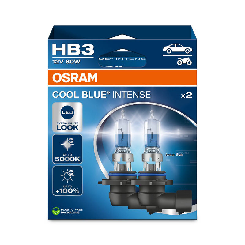 Osram, Cool Blue Intense Halogenpærer - HB3 (9005) - 12V/60W - Sæt af 2 stk.