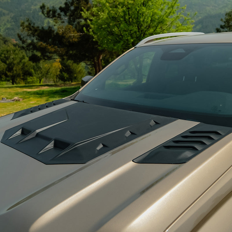 OneWay, Motorhjelm Scoop - Matt Sort - Passer til Volkswagen Amarok MK2 2022-