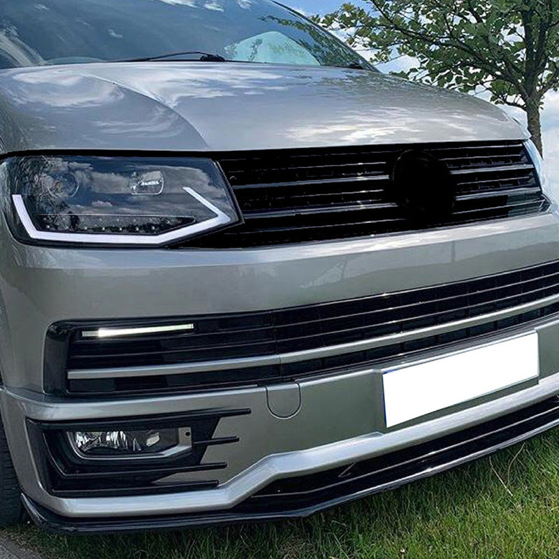 OneWay, Frontspoiler, Glans sort, Passer til Volkswagen Transporter T6 Sportline (2015-2019)