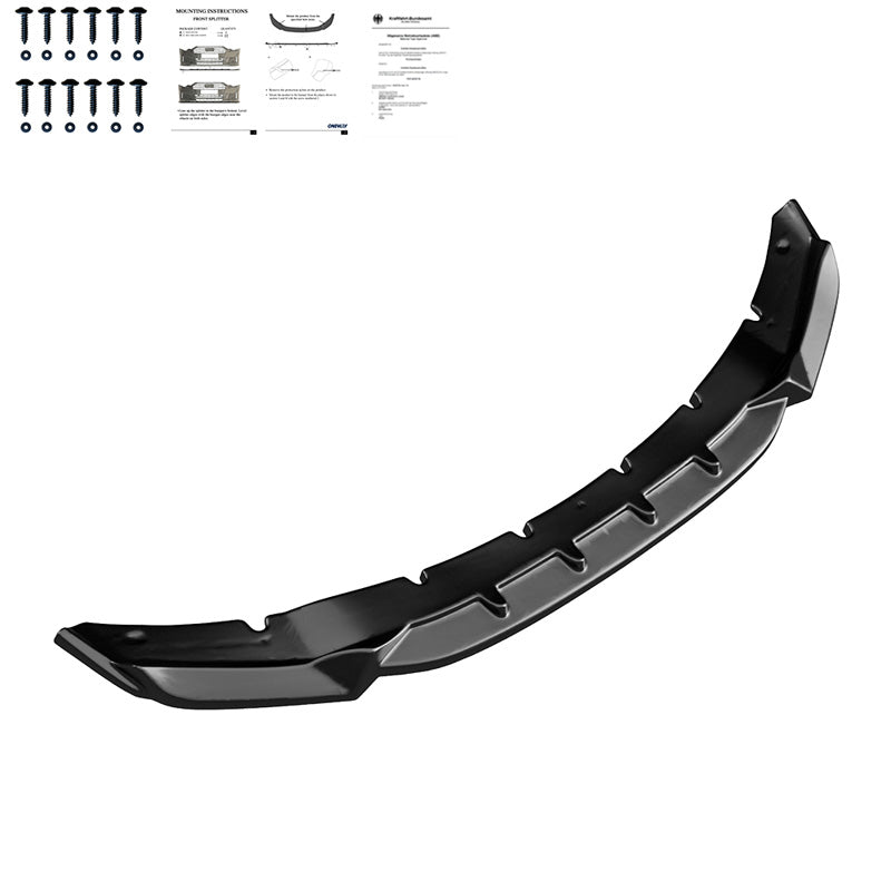 OneWay, Frontspoiler, Glossy sort, Passer til BMW X5 M F85 & X6 M F86 2013-2018